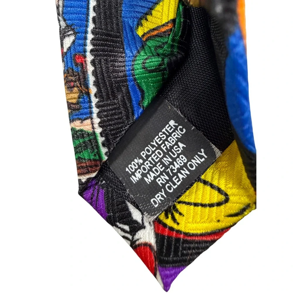 Vintage 1997 Looney Tunes Stamp Collection Necktie Warner Bros USPS Characters